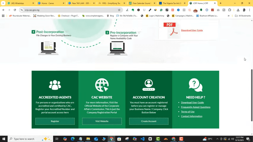 Business structuring workflow for legal tax reduction in Nigeria